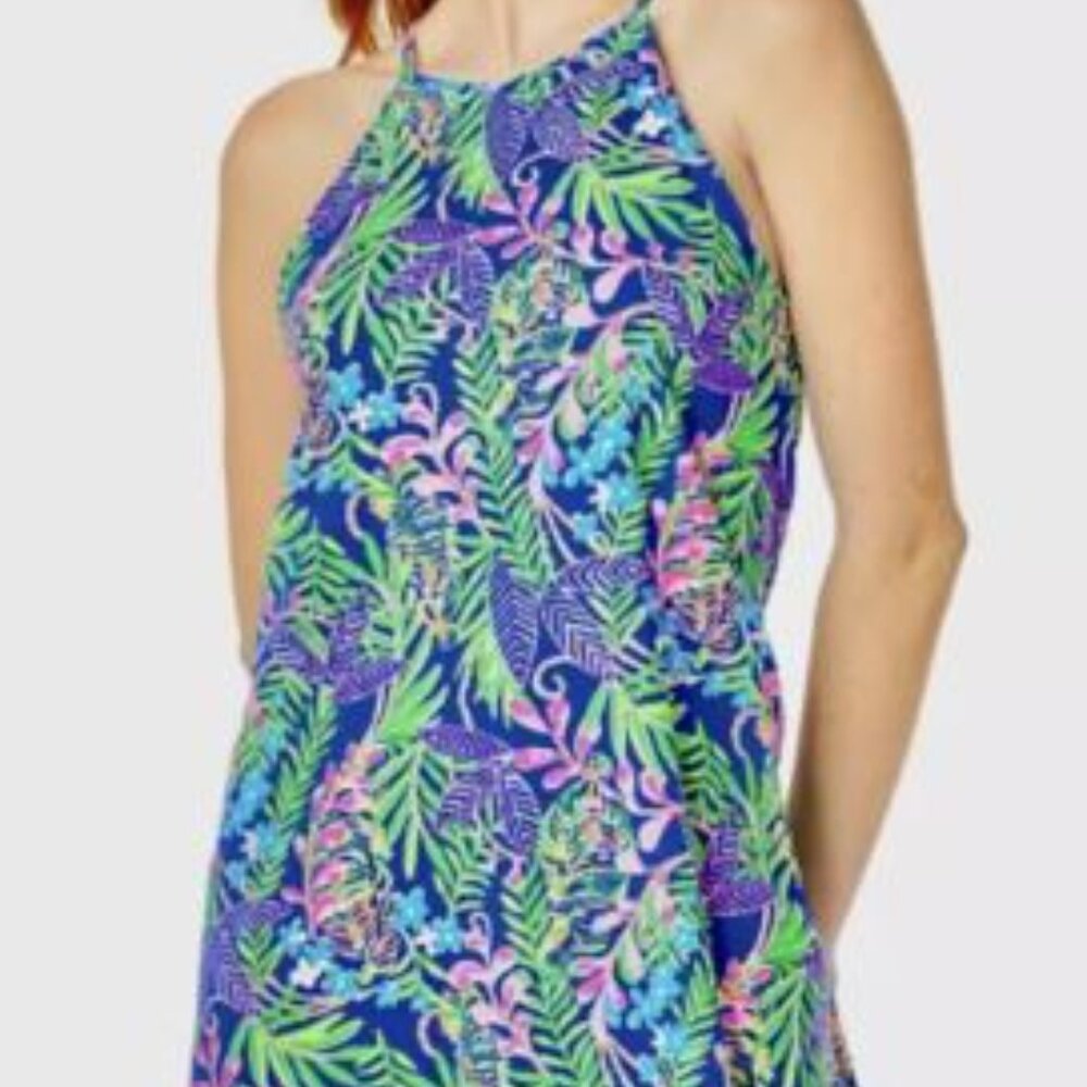LILLY PULITZER MARGOT DRESS IN BOREALIS BLUE HOW DO LIKE ME PROWL - Picture 4 of 11